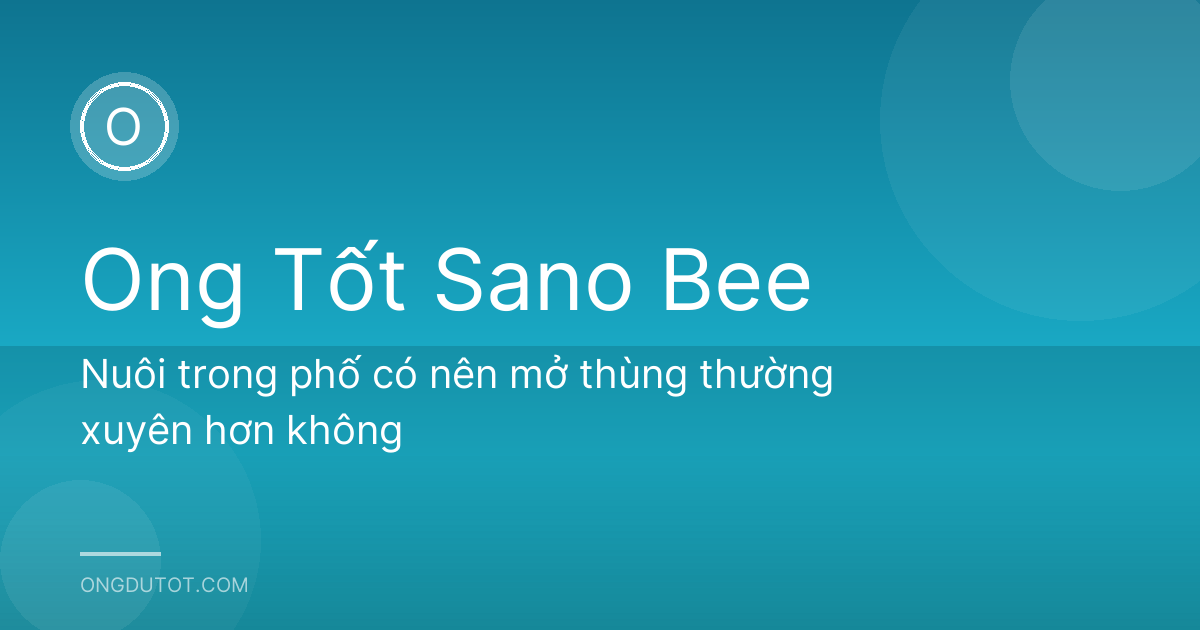 Nuôi trong phố có nên mở thùng thường xuyên hơn không