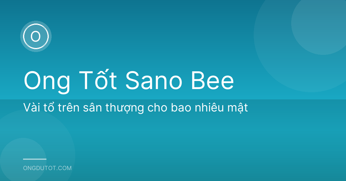Vài tổ trên sân thượng cho bao nhiêu mật
